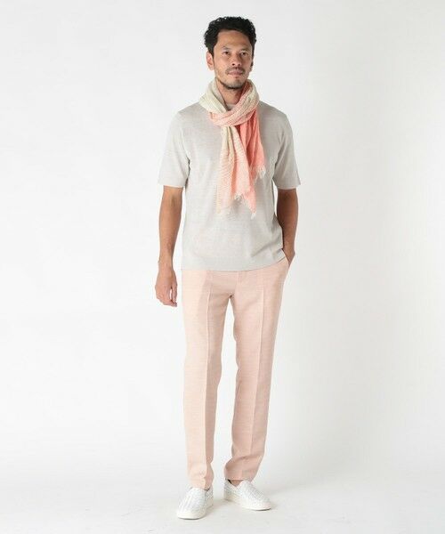 MEN'S BIGI / メンズビギ マフラー・ショール・スヌード・ストール | バイカラーリネンストール | 詳細2