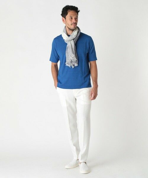 MEN'S BIGI / メンズビギ マフラー・ショール・スヌード・ストール | バイカラーリネンストール | 詳細4