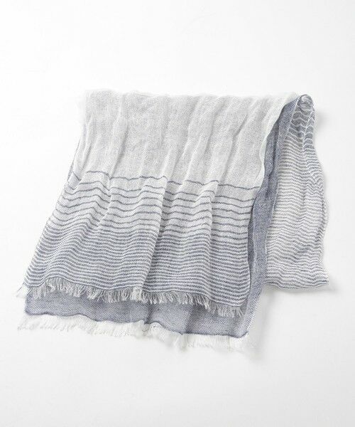 MEN'S BIGI / メンズビギ マフラー・ショール・スヌード・ストール | バイカラーリネンストール | 詳細5