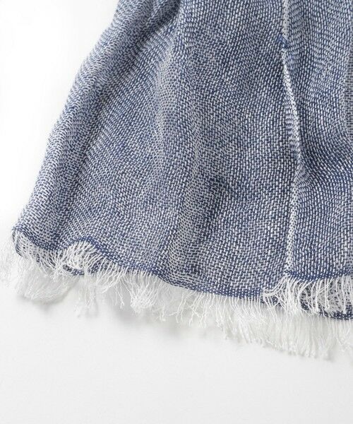 MEN'S BIGI / メンズビギ マフラー・ショール・スヌード・ストール | バイカラーリネンストール | 詳細7