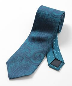 MEN'S BIGI / メンズビギ ネクタイ | シャドーペイズリー柄シルクネクタイ