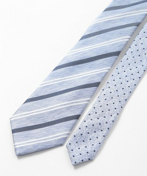 MEN'S BIGI / メンズビギ ネクタイ | シャンブレーストライプ柄シルクネクタイ | 詳細4