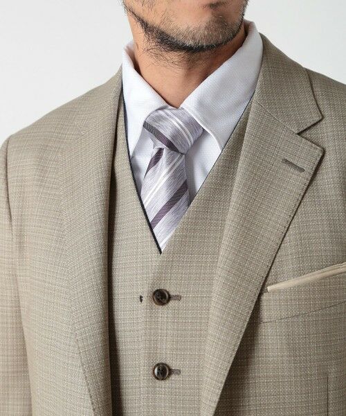 MEN'S BIGI / メンズビギ ネクタイ | シャンブレーストライプ柄シルクネクタイ | 詳細5