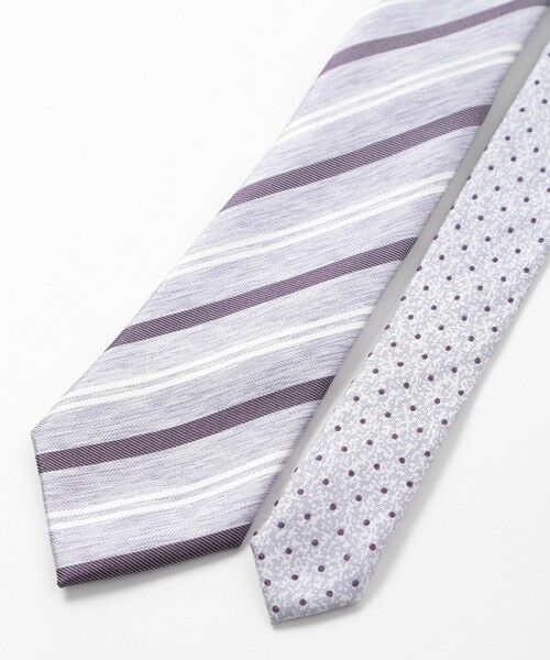 MEN'S BIGI / メンズビギ ネクタイ | シャンブレーストライプ柄シルクネクタイ | 詳細6