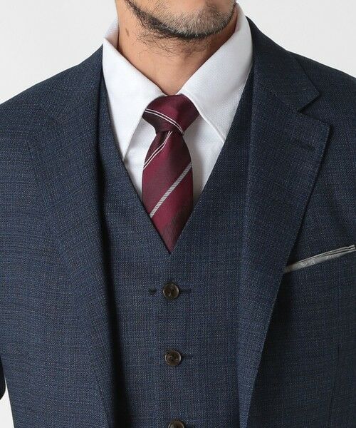 MEN'S BIGI / メンズビギ ネクタイ | アーガイル×ストライプ柄シルクネクタイ | 詳細3