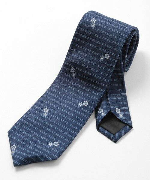 MEN'S BIGI / メンズビギ ネクタイ | 【TIE YOUR TIE(タイユアタイ)】フィレンツェフローラル柄ネクタイ（ネイビー）