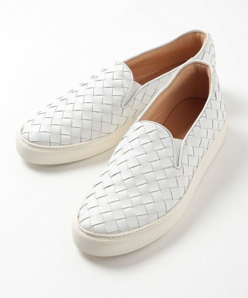 MEN'S BIGI / メンズビギ スニーカー | メッシュレザー スニーカー（ホワイト）