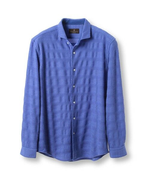 MEN'S BIGI / メンズビギ シャツ・ブラウス | ショートポイントカラージャージシャツ（ブルー）