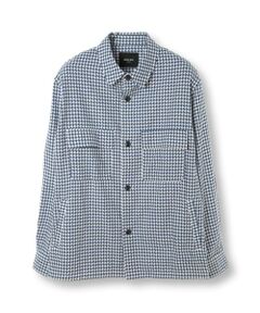リネンMIX千鳥ドビーブルゾン