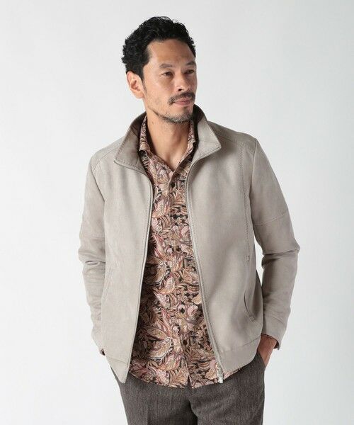 MEN'S BIGI / メンズビギ ブルゾン | フェイクスエードストレッチダンボールジャケット | 詳細4