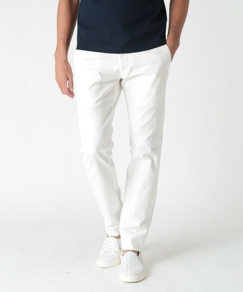 MEN'S BIGI / メンズビギ その他パンツ | ＜ON/OFF兼用＞シャドーヘリンボーンストレッチパンツ（ホワイト）