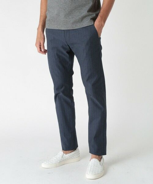MEN'S BIGI / メンズビギ その他パンツ | ＜ON/OFF兼用＞シャドーヘリンボーンストレッチパンツ（ネイビー）