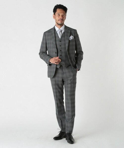 MEN'S BIGI / メンズビギ テーラードジャケット | ミックスヤーンブッチャーチェックスラックスパンツ | 詳細4