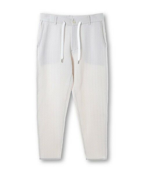 MEN'S BIGI / メンズビギ スラックス・ドレスパンツ | 【ACTIVE TAILOR】ヘリンボーンニットパンツ（オフホワイト）
