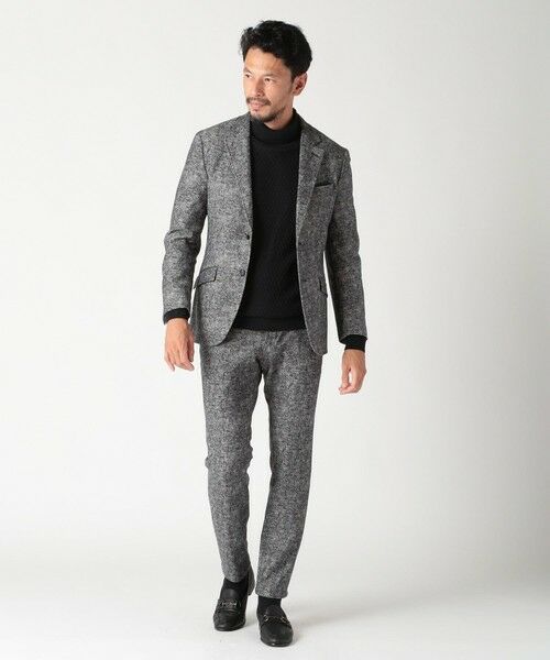 MEN'S BIGI / メンズビギ スラックス・ドレスパンツ | 【ACTIVE TAILOR】ヒートパフォーマーツイード調プリントパンツ（セットアップ対応） | 詳細3