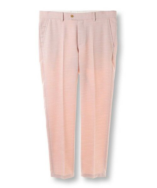 MEN'S BIGI / メンズビギ スラックス・ドレスパンツ | サマーツイードイージーパンツ（ピンク）