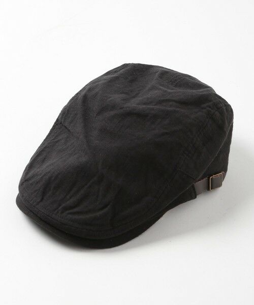 MEN'S BIGI / メンズビギ ハンチング・キャスケット・ベレー帽 | LINEN MIX HUNTING（ブラック）