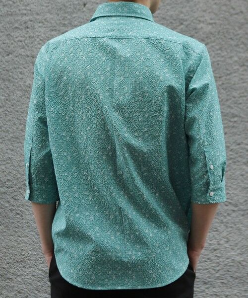 MEN'S BIGI / メンズビギ シャツ・ブラウス | エアリーサッカー千鳥フラワープリント七分袖シャツ〈イージーケア/吸水速乾〉 | 詳細11