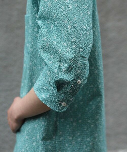 MEN'S BIGI / メンズビギ シャツ・ブラウス | エアリーサッカー千鳥フラワープリント七分袖シャツ〈イージーケア/吸水速乾〉 | 詳細13