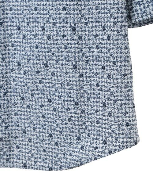 MEN'S BIGI / メンズビギ シャツ・ブラウス | エアリーサッカー千鳥フラワープリント七分袖シャツ〈イージーケア/吸水速乾〉 | 詳細22
