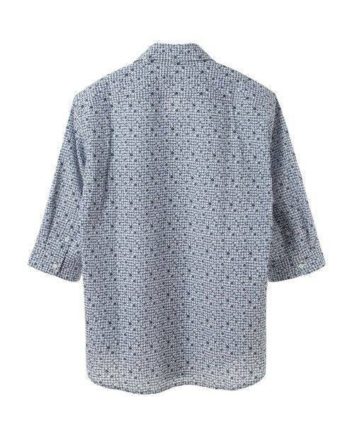 MEN'S BIGI / メンズビギ シャツ・ブラウス | エアリーサッカー千鳥フラワープリント七分袖シャツ〈イージーケア/吸水速乾〉 | 詳細23