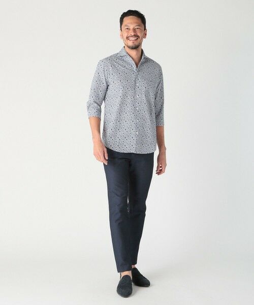 MEN'S BIGI / メンズビギ シャツ・ブラウス | エアリーサッカー千鳥フラワープリント七分袖シャツ〈イージーケア/吸水速乾〉 | 詳細19