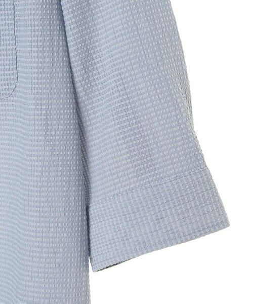 MEN'S BIGI / メンズビギ シャツ・ブラウス | カラミ織風サッカー七分袖スタンドカラーシャツ<ストレッチ/通気性> | 詳細10