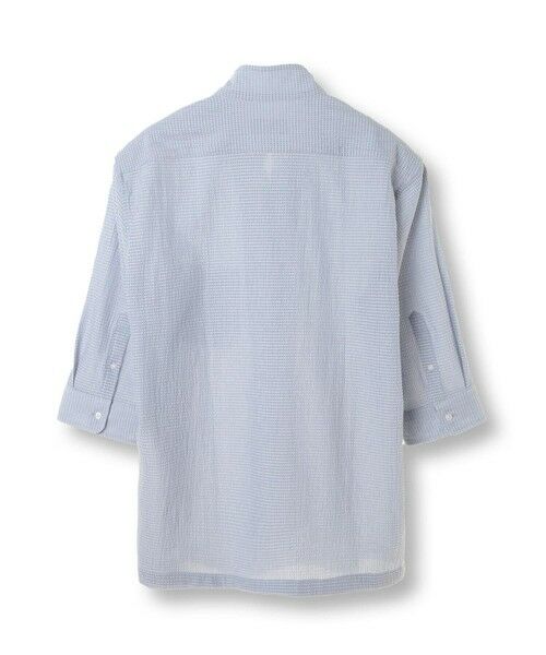 MEN'S BIGI / メンズビギ シャツ・ブラウス | カラミ織風サッカー七分袖スタンドカラーシャツ<ストレッチ/通気性> | 詳細13