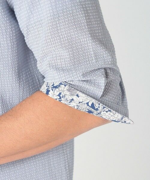 MEN'S BIGI / メンズビギ シャツ・ブラウス | カラミ織風サッカー七分袖スタンドカラーシャツ<ストレッチ/通気性> | 詳細6