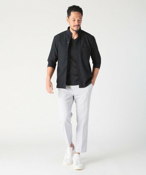 MEN'S BIGI / メンズビギ シャツ・ブラウス | カラミ織風サッカー七分袖スタンドカラーシャツ<ストレッチ/通気性> | 詳細20