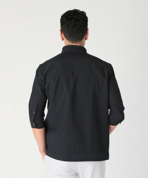 MEN'S BIGI / メンズビギ シャツ・ブラウス | カラミ織風サッカー七分袖スタンドカラーシャツ<ストレッチ/通気性> | 詳細17