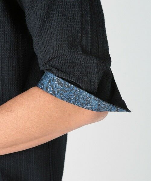 MEN'S BIGI / メンズビギ シャツ・ブラウス | カラミ織風サッカー七分袖スタンドカラーシャツ<ストレッチ/通気性> | 詳細19