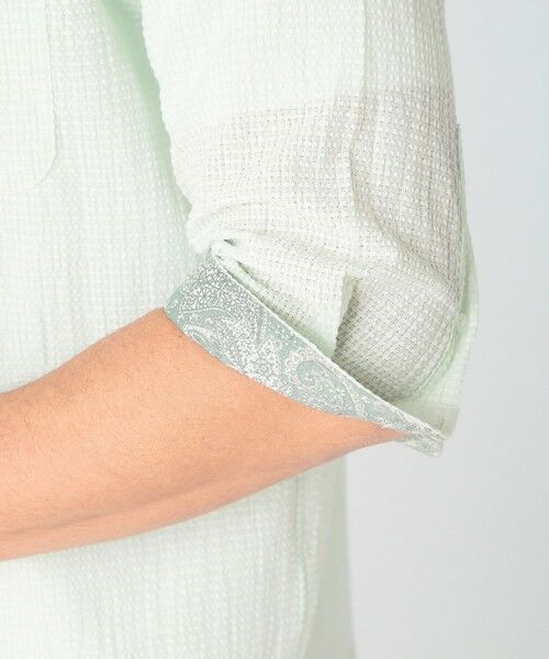 MEN'S BIGI / メンズビギ シャツ・ブラウス | カラミ織風サッカー七分袖スタンドカラーシャツ<ストレッチ/通気性> | 詳細24