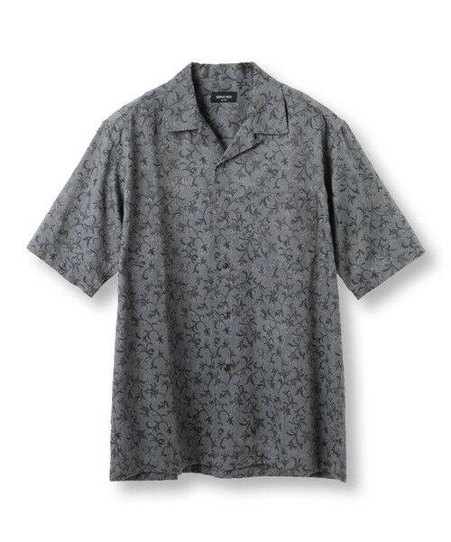 MEN'S BIGI / メンズビギ シャツ・ブラウス | ジャガードオープンカラーシャツ（ライトグレー）