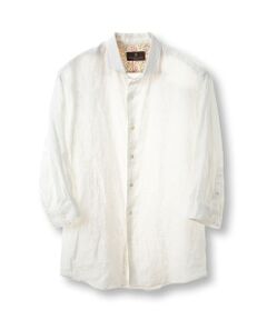 MEN'S BIGI / メンズビギ Tシャツ | NOVELTEX社リネン素材七分袖シャツ