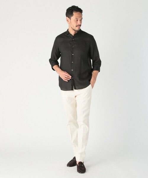 MEN'S BIGI / メンズビギ Tシャツ | NOVELTEX社リネン素材七分袖シャツ | 詳細7