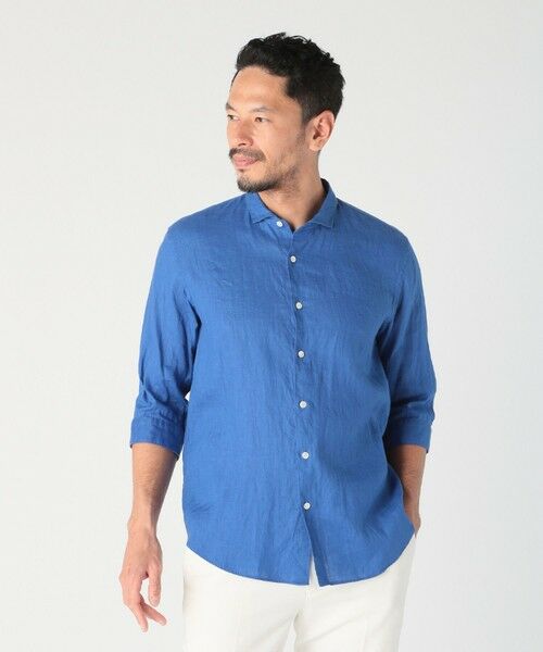 MEN'S BIGI / メンズビギ Tシャツ | NOVELTEX社リネン素材七分袖シャツ | 詳細9