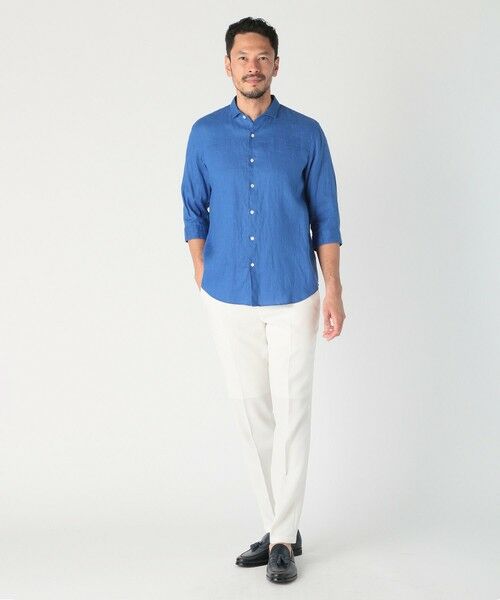 MEN'S BIGI / メンズビギ Tシャツ | NOVELTEX社リネン素材七分袖シャツ | 詳細10