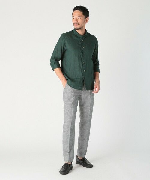 MEN'S BIGI / メンズビギ Tシャツ | NOVELTEX社リネン素材七分袖シャツ | 詳細17