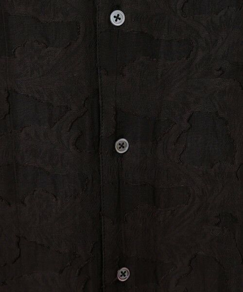 MEN'S BIGI / メンズビギ シャツ・ブラウス | 総柄シアージャカード7分袖オープンカラーシャツ | 詳細3