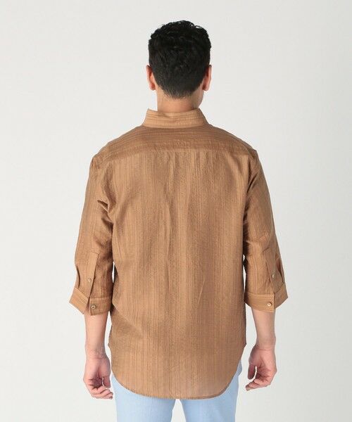 MEN'S BIGI / メンズビギ シャツ・ブラウス | 総柄シアージャカード7分袖オープンカラーシャツ | 詳細6