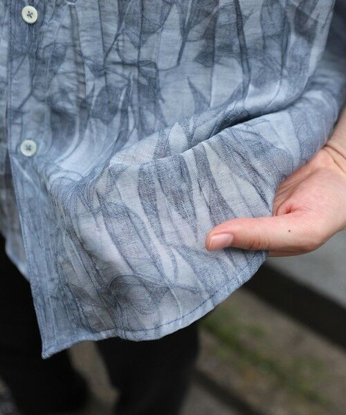 MEN'S BIGI / メンズビギ シャツ・ブラウス | 総柄シアージャカード7分袖オープンカラーシャツ | 詳細22