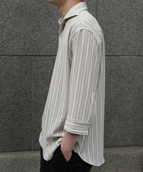 MEN'S BIGI / メンズビギ シャツ・ブラウス | ドビーストライププルオーバーシャツ | 詳細4