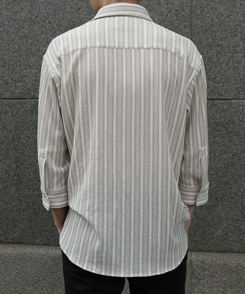 MEN'S BIGI / メンズビギ シャツ・ブラウス | ドビーストライププルオーバーシャツ | 詳細5