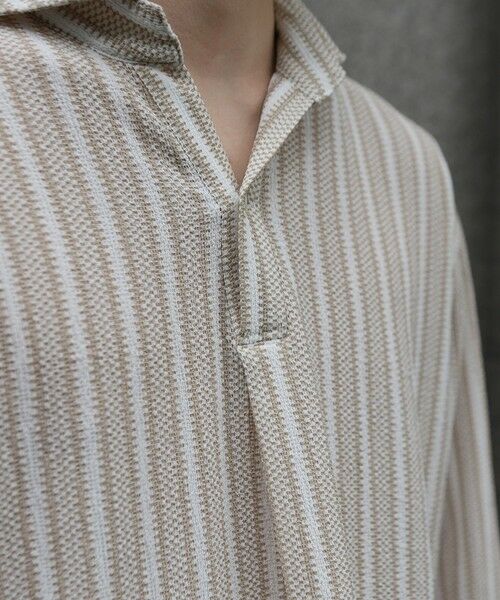 MEN'S BIGI / メンズビギ シャツ・ブラウス | ドビーストライププルオーバーシャツ | 詳細6