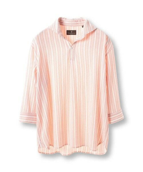 MEN'S BIGI / メンズビギ シャツ・ブラウス | ドビーストライププルオーバーシャツ（ピンク）