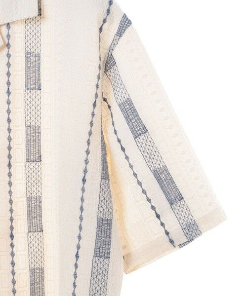 MEN'S BIGI / メンズビギ シャツ・ブラウス | 総柄刺繍オープンカラー半袖シャツ | 詳細11