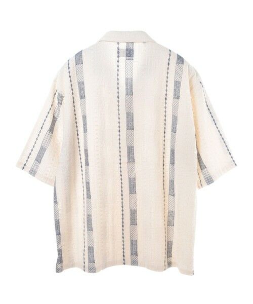 MEN'S BIGI / メンズビギ シャツ・ブラウス | 総柄刺繍オープンカラー半袖シャツ | 詳細13