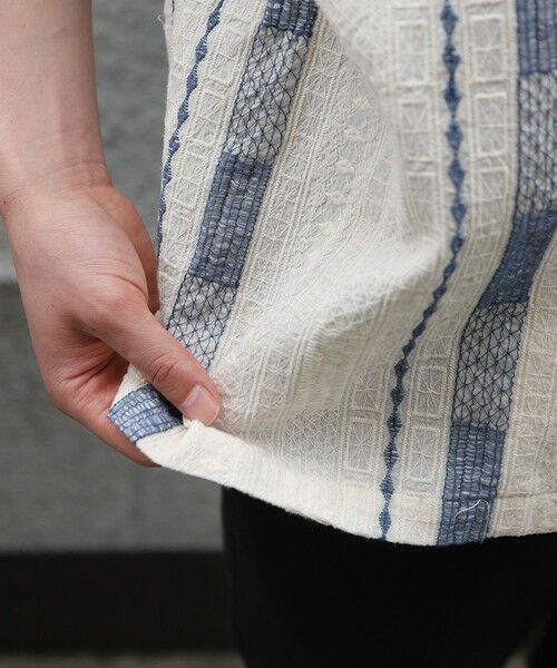 MEN'S BIGI / メンズビギ シャツ・ブラウス | 総柄刺繍オープンカラー半袖シャツ | 詳細7