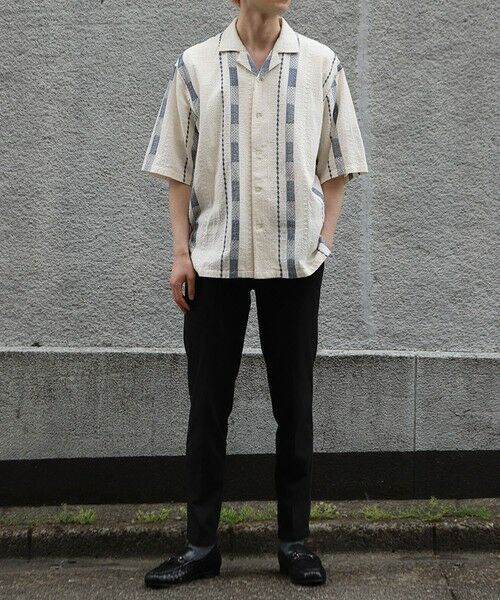 MEN'S BIGI / メンズビギ シャツ・ブラウス | 総柄刺繍オープンカラー半袖シャツ | 詳細8